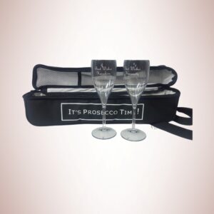 Bolsa nevera vino - champagne con 2 copas